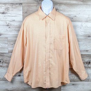 City of London* Men's Long Sleeve Button Down Curved Hem Chest Pocket Shirt~ XL‎